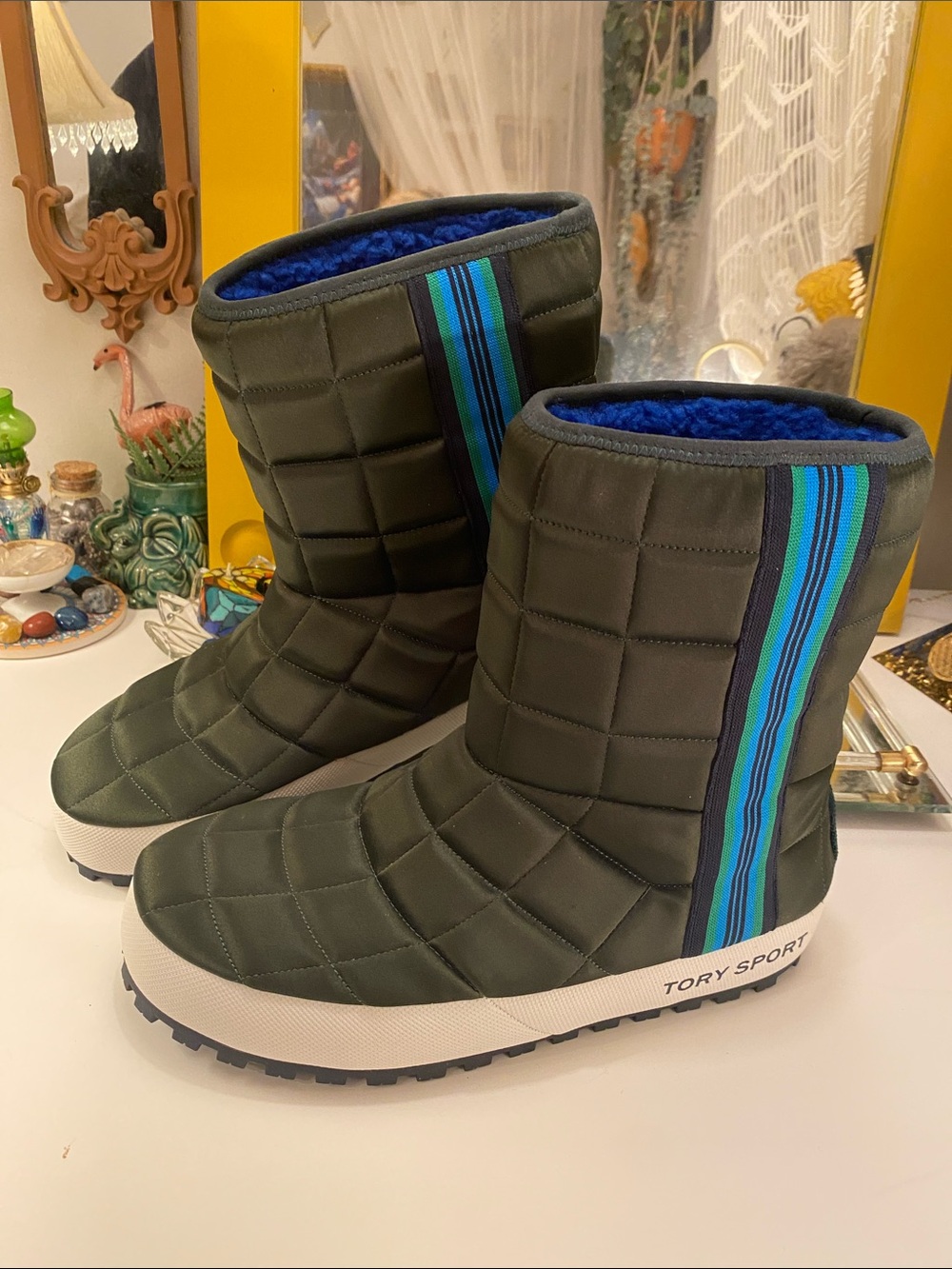 Tory Burch Quilted Puffer Boots